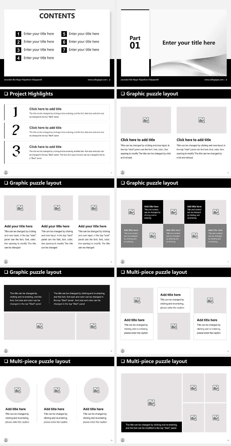 Janardan Rai Nagar Rajasthan Vidyapeeth General PPT Template4:3 ratio PPT effect preview image2