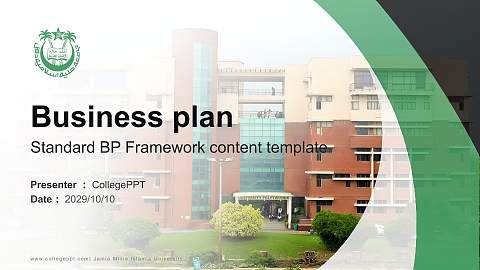 Jamia Millia Islamia University Competition/Entrepreneurship Contest PPT Template