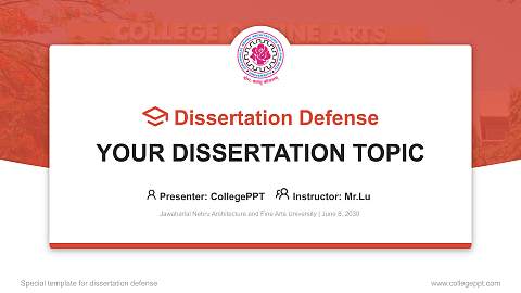 Jawaharlal Nehru Architecture and Fine Arts University Graduation Thesis Defense PPT Template
