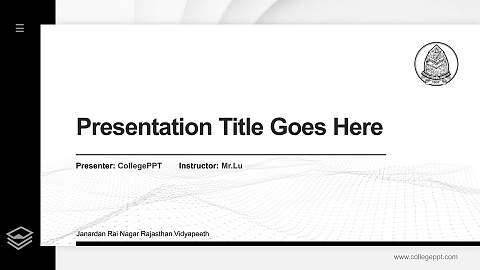 Janardan Rai Nagar Rajasthan Vidyapeeth Thesis Proposal/Graduation Defense PPT Template
