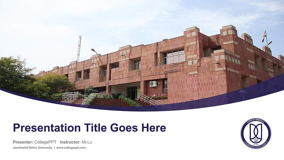 Jawaharlal Nehru University Course/Courseware Creation PPT Template16:9 ratio PPT effect preview image