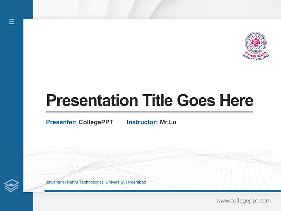 Jawaharlal Nehru Technological University, Hyderabad Thesis Proposal/Graduation Defense PPT Template4:3 ratio PPT effect preview image5