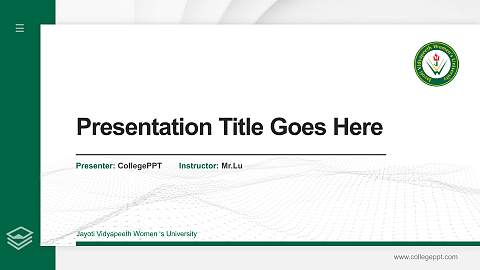 Jayoti Vidyapeeth Women ‘s University Thesis Proposal/Graduation Defense PPT Template