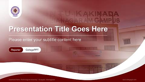 Jawaharlal Nehru Technological University – Gurajada, Vizianagaram Lecture Sharing and Networking Event PPT Template