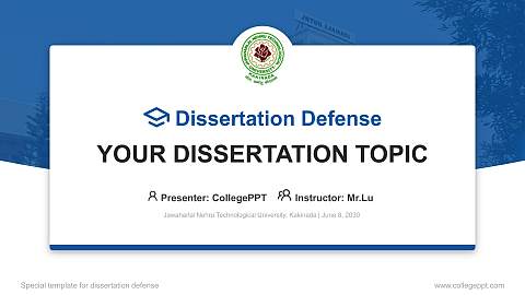 Jawaharlal Nehru Technological University, Kakinada Graduation Thesis Defense PPT Template