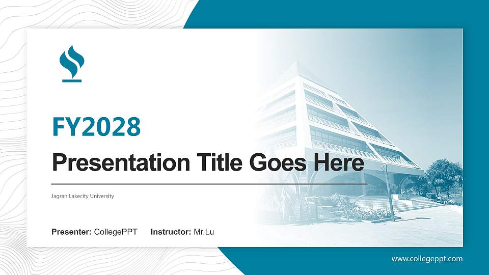 Jagran Lakecity University Academic Presentation/Research Findings Report PPT Template16:9 ratio PPT effect preview image