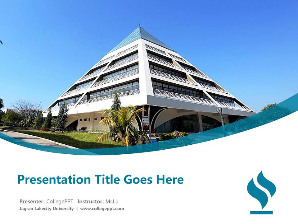 Jagran Lakecity University Course/Courseware Creation PPT Template4:3 ratio PPT effect preview image5
