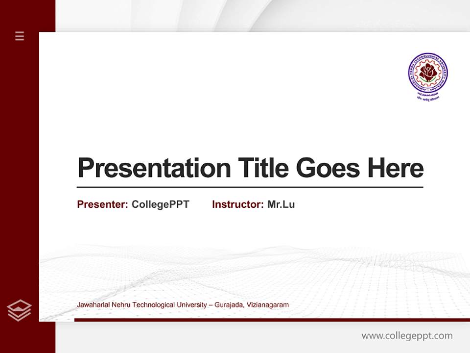 Jawaharlal Nehru Technological University – Gurajada, Vizianagaram Thesis Proposal/Graduation Defense PPT Template4:3 ratio PPT effect preview image5