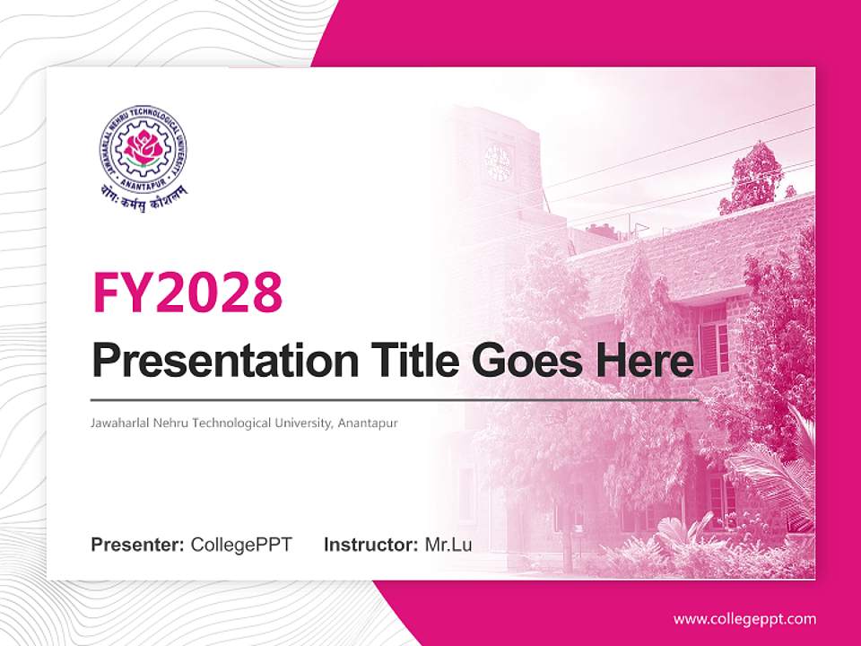 Jawaharlal Nehru Technological University, Anantapur Academic Presentation/Research Findings Report PPT Template4:3 ratio PPT effect preview image5