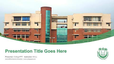 Jamia Millia Islamia University Course/Courseware Creation PPT Template
