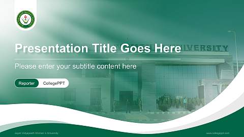 Jayoti Vidyapeeth Women ‘s University Lecture Sharing and Networking Event PPT Template