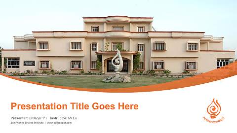 Jain Vishva Bharati Institute Course/Courseware Creation PPT Template