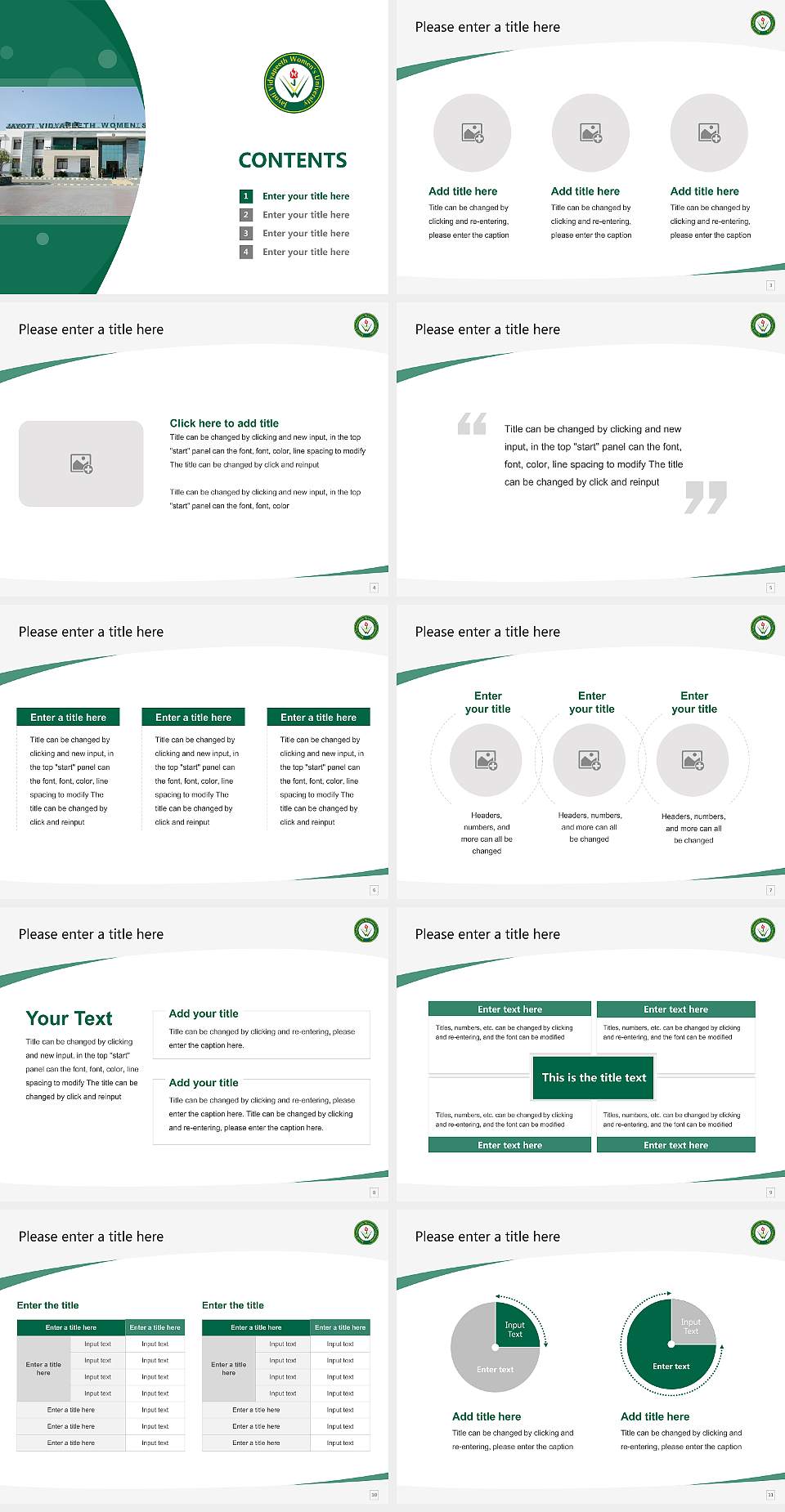 Jayoti Vidyapeeth Women ‘s University Course/Courseware Creation PPT Template4:3 ratio PPT effect preview image2