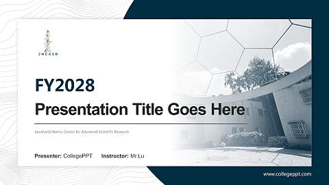 Jawaharlal Nehru Centre for Advanced Scientific Research Academic Presentation/Research Findings Report PPT Template