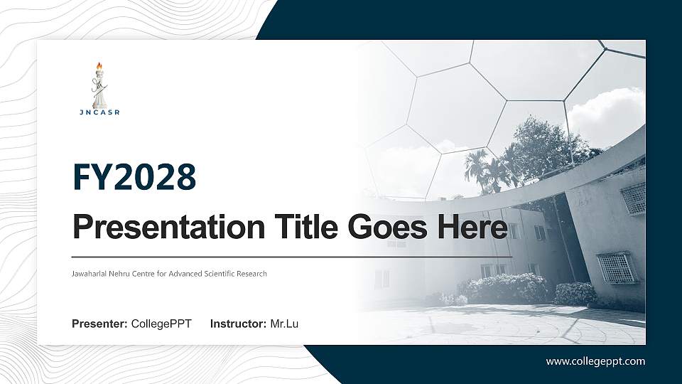 Jawaharlal Nehru Centre for Advanced Scientific Research Academic Presentation/Research Findings Report PPT Template16:9 ratio PPT effect preview image