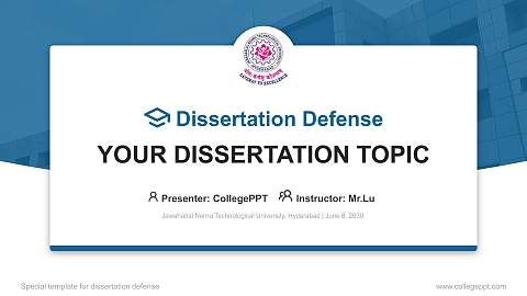 Jawaharlal Nehru Technological University, Hyderabad Graduation Thesis Defense PPT Template