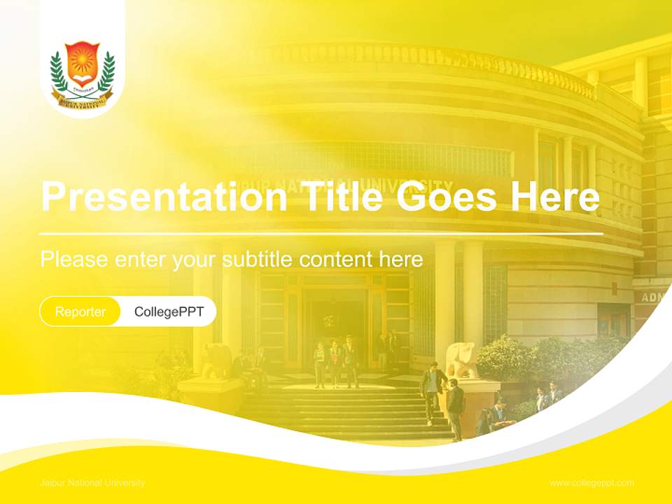 Jaipur National University Lecture Sharing and Networking Event PPT Template4:3 ratio PPT effect preview image4