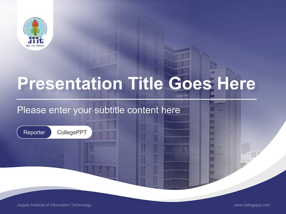 Jaypee Institute of Information Technology Lecture Sharing and Networking Event PPT Template4:3 ratio PPT effect preview image4