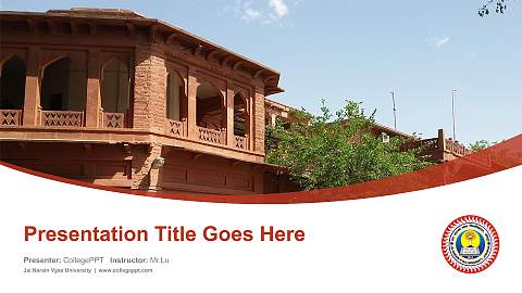 Jai Narain Vyas University Course/Courseware Creation PPT Template