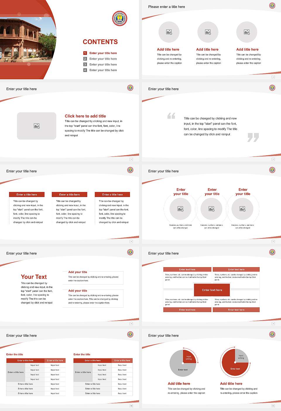 Jai Narain Vyas University Course/Courseware Creation PPT Template16:9 ratio PPT effect preview image2