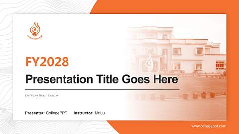 Jain Vishva Bharati Institute Academic Presentation/Research Findings Report PPT Template
