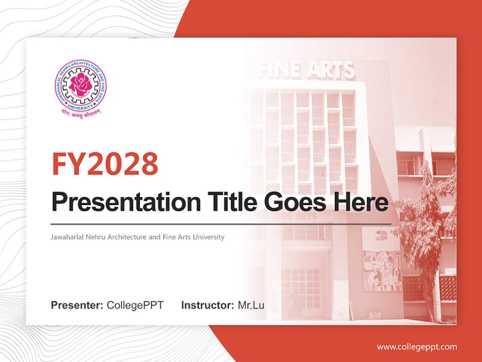 Jawaharlal Nehru Architecture and Fine Arts University Academic Presentation/Research Findings Report PPT Template4:3 ratio PPT effect preview image5