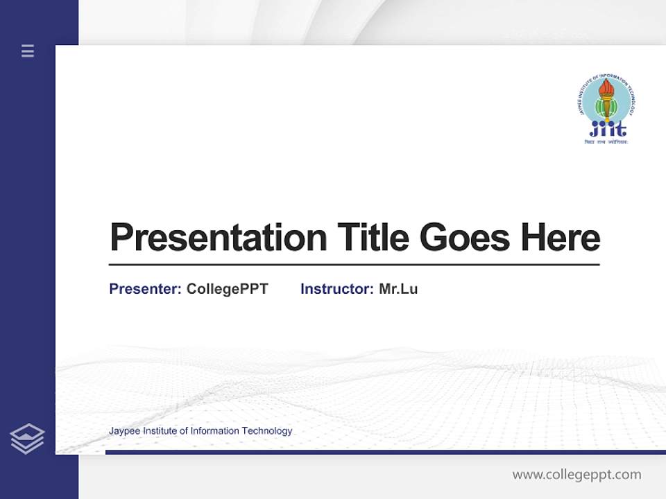 Jaypee Institute of Information Technology Thesis Proposal/Graduation Defense PPT Template4:3 ratio PPT effect preview image5