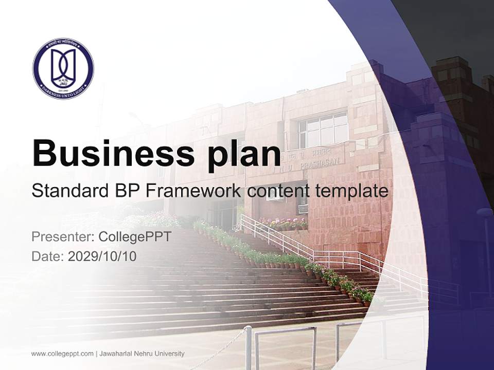 Jawaharlal Nehru University Competition/Entrepreneurship Contest PPT Template4:3 ratio PPT effect preview image9