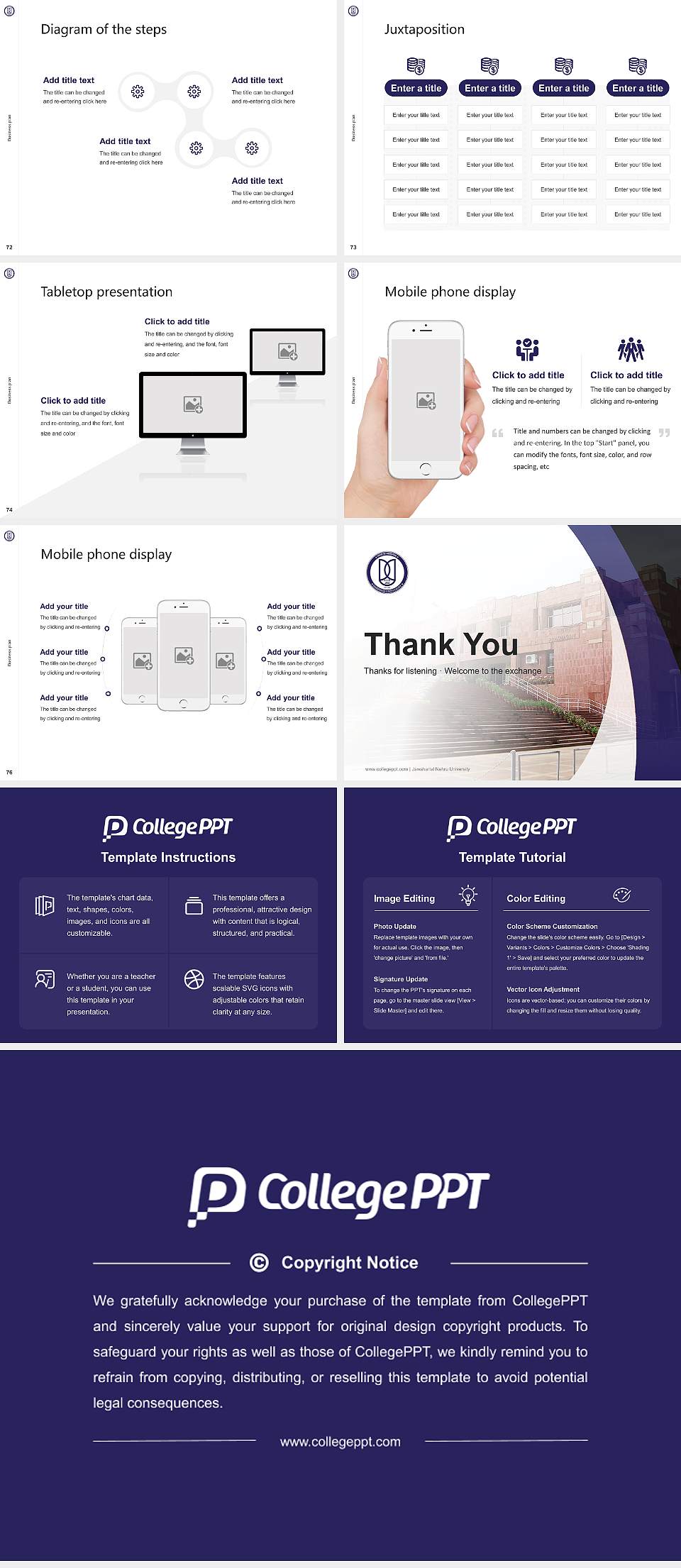 Jawaharlal Nehru University Competition/Entrepreneurship Contest PPT Template4:3 ratio PPT effect preview image9