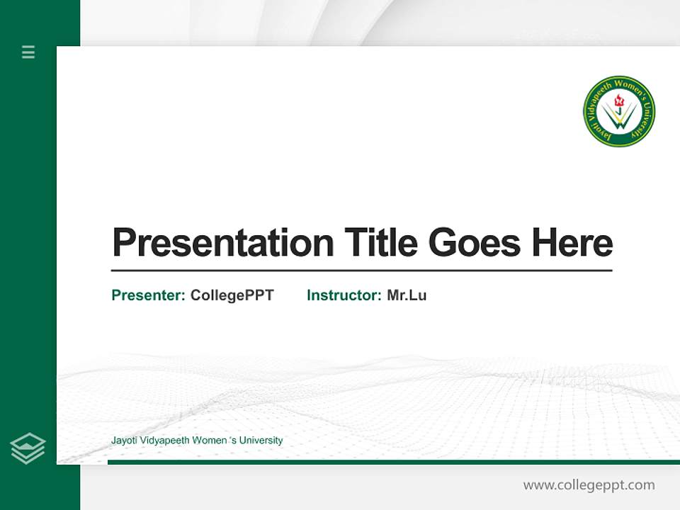 Jayoti Vidyapeeth Women ‘s University Thesis Proposal/Graduation Defense PPT Template4:3 ratio PPT effect preview image5