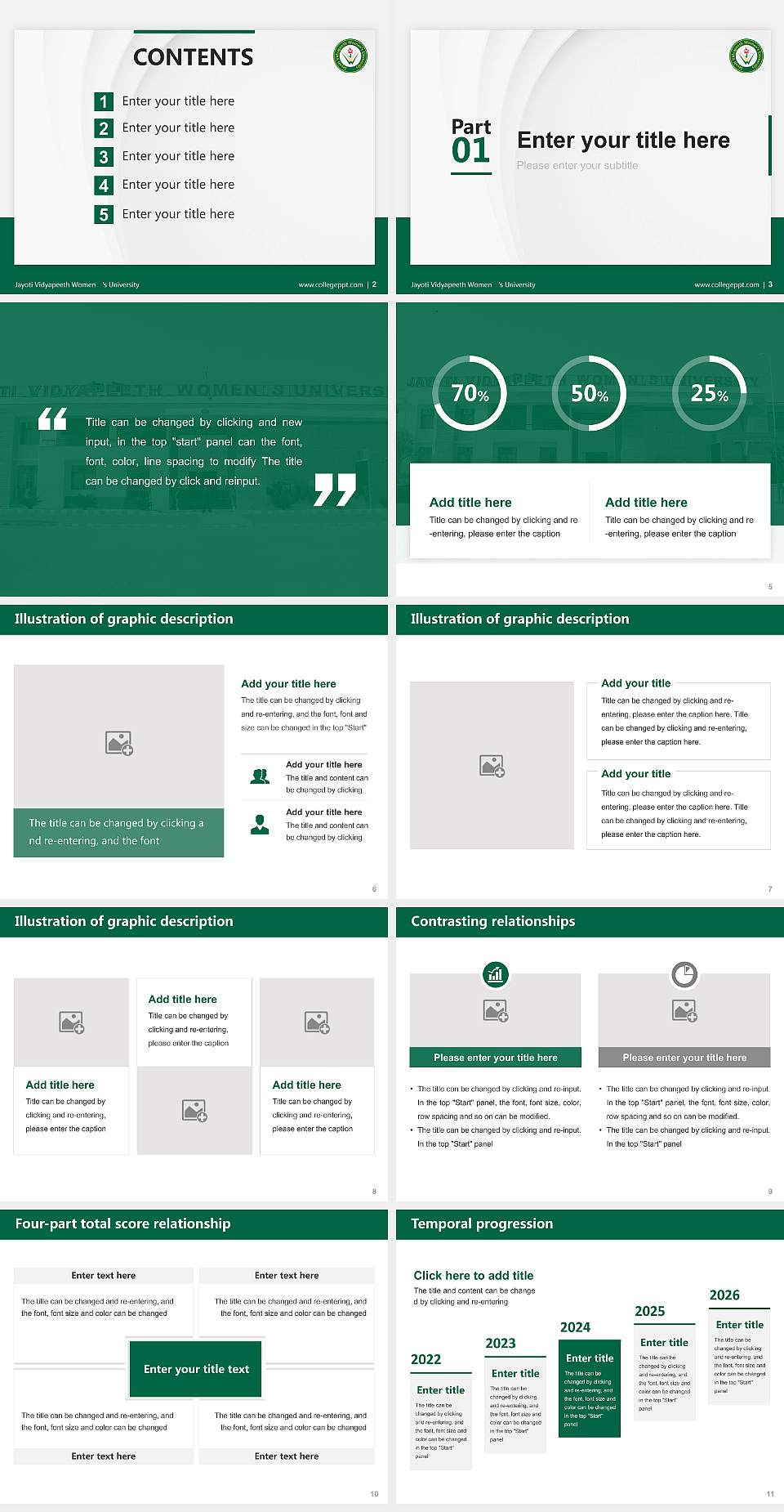 Jayoti Vidyapeeth Women ‘s University Thesis Proposal/Graduation Defense PPT Template4:3 ratio PPT effect preview image2