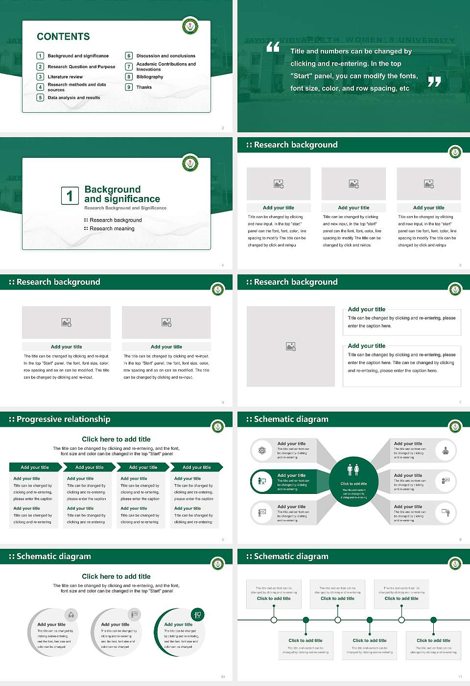 Jayoti Vidyapeeth Women ‘s University Graduation Thesis Defense PPT Template16:9 ratio PPT effect preview image2