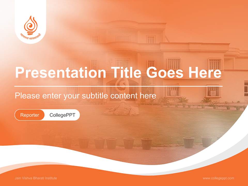 Jain Vishva Bharati Institute Lecture Sharing and Networking Event PPT Template4:3 ratio PPT effect preview image4
