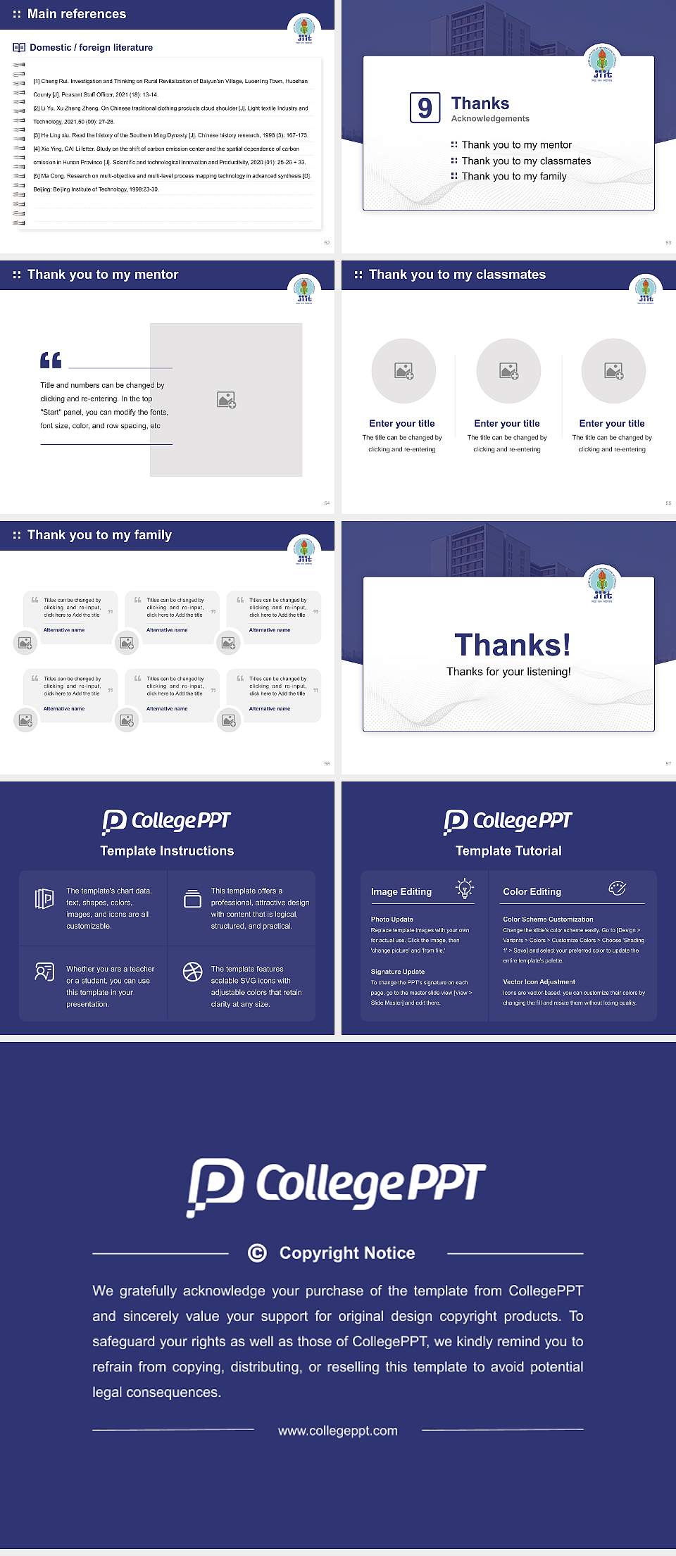 Jaypee Institute of Information Technology Graduation Thesis Defense PPT Template4:3 ratio PPT effect preview image7