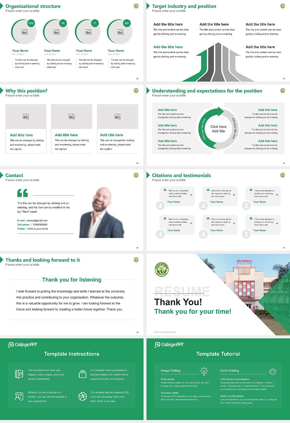 Jawaharlal Nehru Krishi Vishwavidyalaya Resume PPT Template16:9 ratio PPT effect preview image4