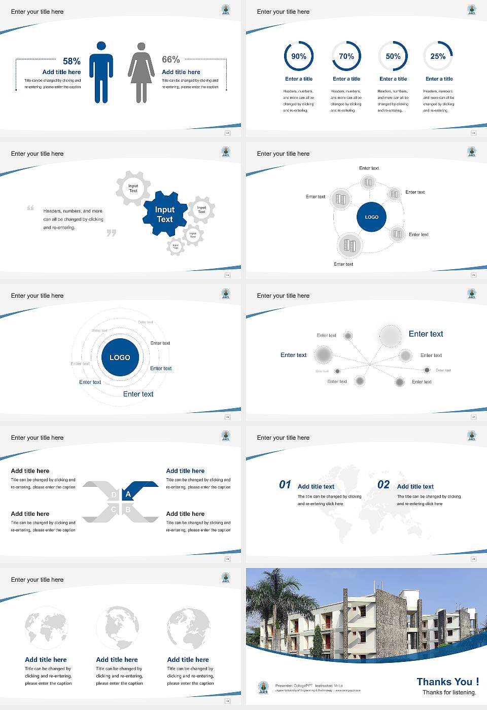 Jaypee University of Engineering & Technology Course/Courseware Creation PPT Template16:9 ratio PPT effect preview image4
