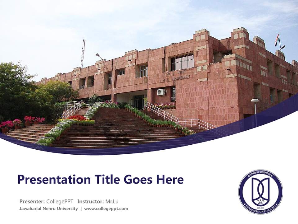 Jawaharlal Nehru University Course/Courseware Creation PPT Template4:3 ratio PPT effect preview image5