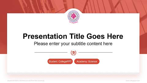 Jawaharlal Nehru Architecture and Fine Arts University National Scholarship Defense PPT Template