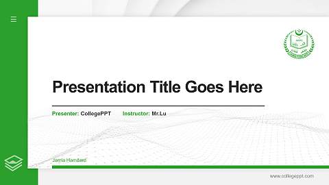 Jamia Hamdard Thesis Proposal/Graduation Defense PPT Template