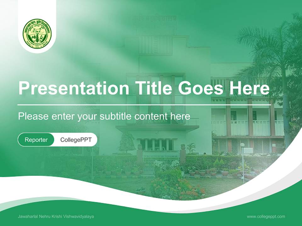 Jawaharlal Nehru Krishi Vishwavidyalaya Lecture Sharing and Networking Event PPT Template4:3 ratio PPT effect preview image4
