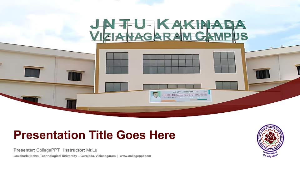 Jawaharlal Nehru Technological University – Gurajada, Vizianagaram Course/Courseware Creation PPT Template16:9 ratio PPT effect preview image