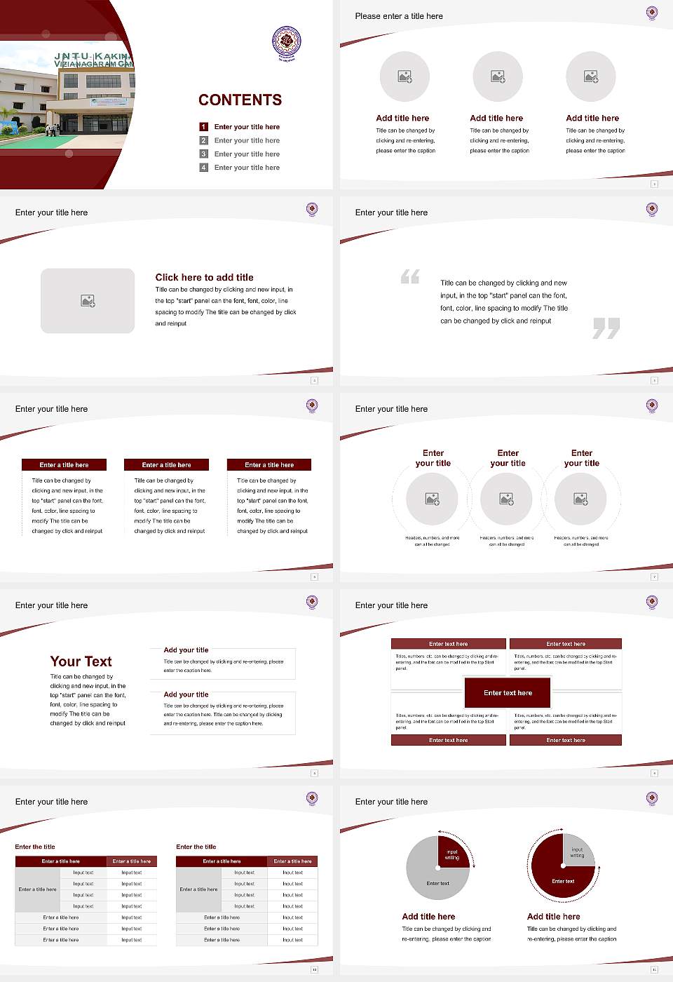 Jawaharlal Nehru Technological University – Gurajada, Vizianagaram Course/Courseware Creation PPT Template16:9 ratio PPT effect preview image2