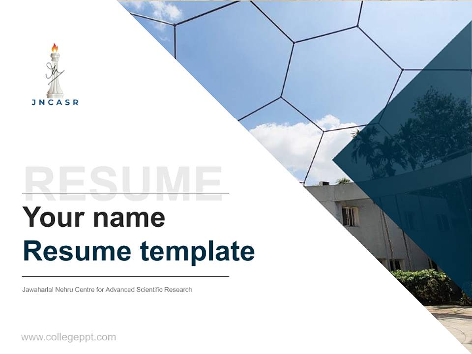 Jawaharlal Nehru Centre for Advanced Scientific Research Resume PPT Template4:3 ratio PPT effect preview image5
