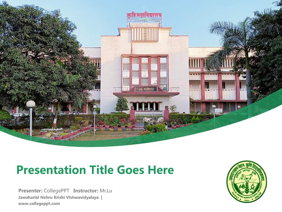 Jawaharlal Nehru Krishi Vishwavidyalaya Course/Courseware Creation PPT Template4:3 ratio PPT effect preview image5
