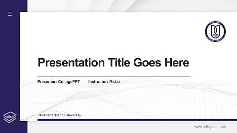 Jawaharlal Nehru University Thesis Proposal/Graduation Defense PPT Template