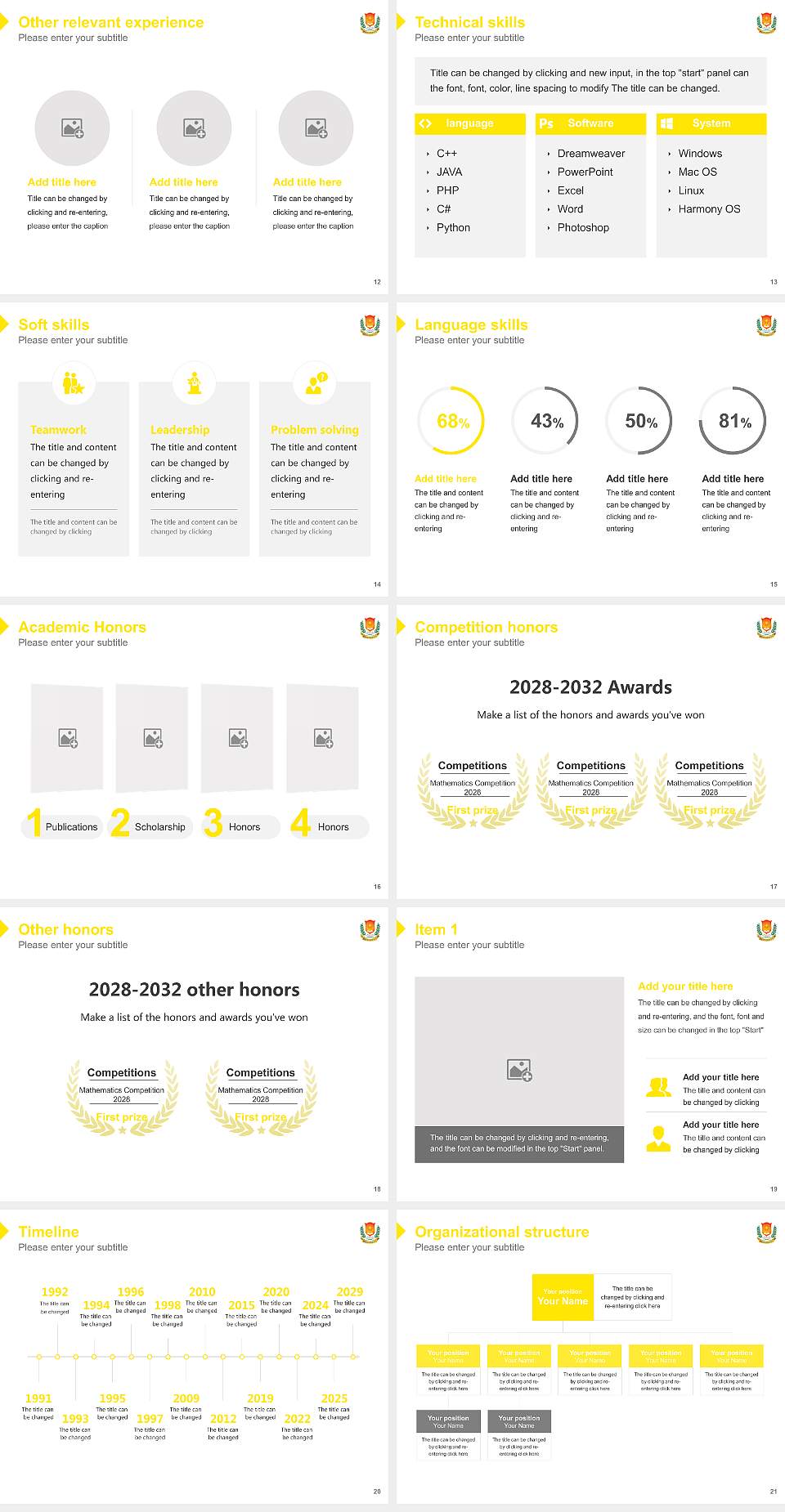 Jaipur National University Resume PPT Template4:3 ratio PPT effect preview image3