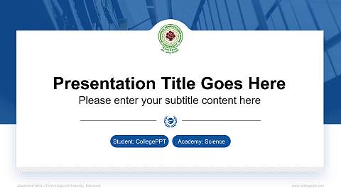 Jawaharlal Nehru Technological University, Kakinada National Scholarship Defense PPT Template