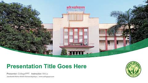 Jawaharlal Nehru Krishi Vishwavidyalaya Course/Courseware Creation PPT Template