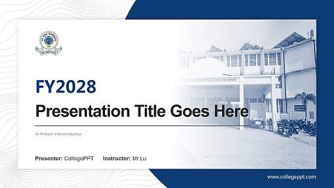 Jai Prakash Vishwavidyalaya Academic Presentation/Research Findings Report PPT Template