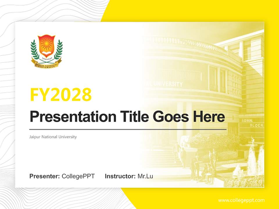 Jaipur National University Academic Presentation/Research Findings Report PPT Template4:3 ratio PPT effect preview image5